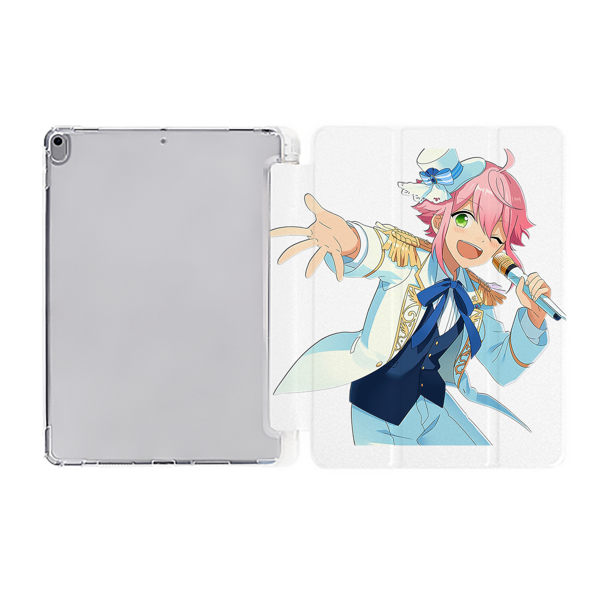 （画像用） あんさんぶるスターズ! Ensemble Stars IPad ケース ペン収納付き 三つ折りスタンド PUレザー×シリコン 対応機種9.5/10.5/10.9インチ